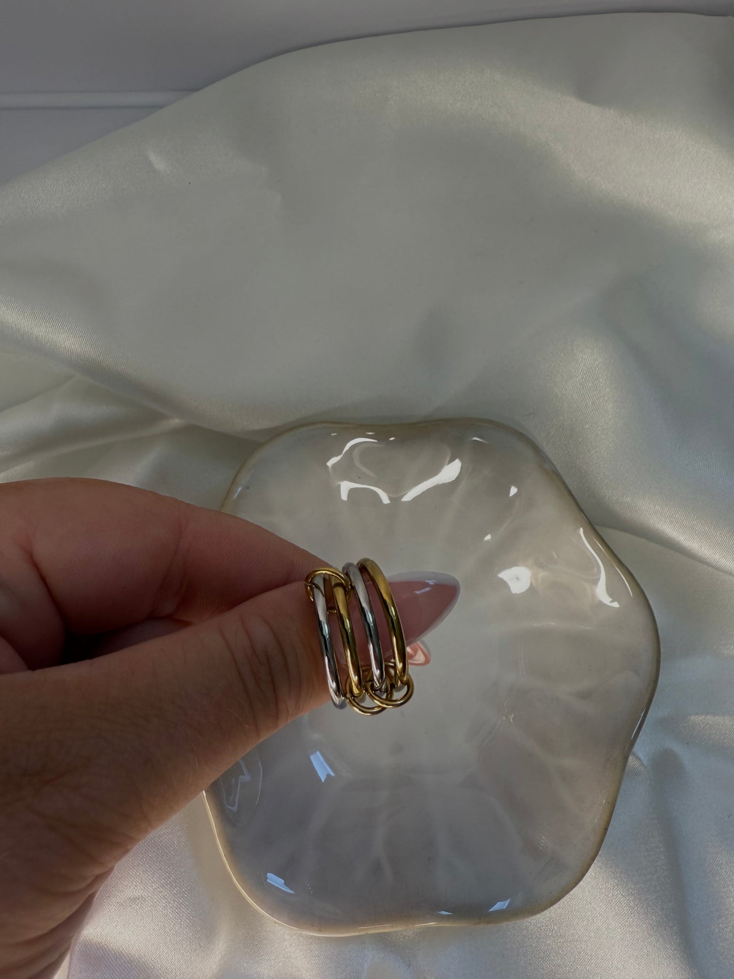 Bicolor Layer Ring✨🩶